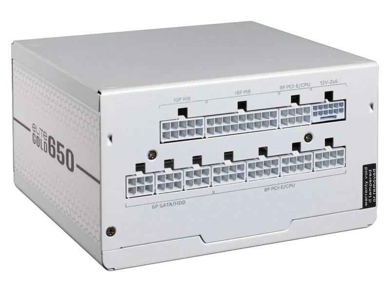 Cooler Master Elite Gold 650 650W 80+ Gold Fully Modular ATX 3.1 Power Supply - White Edition