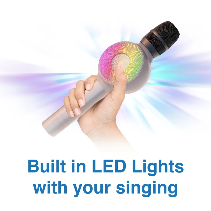 Laser LED Karaoke Microphone (Rose Gold)