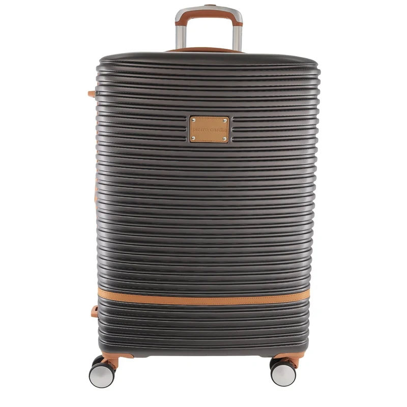 Pierre Cardin Large Hard-Shell Suitcase Travel Luggage 80cm Charcoal