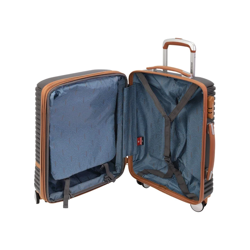 Pierre Cardin Cabin Hard-Shell Suitcase Travel Luggage 54cm Charcoal