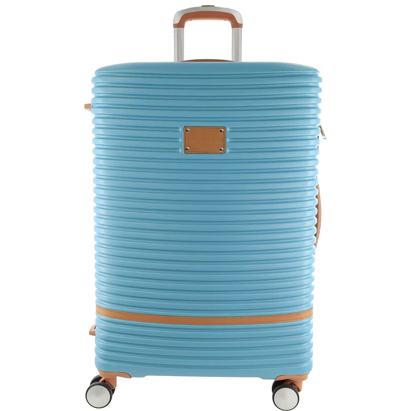 Pierre Cardin Large Hard-Shell Suitcase Travel Luggage 80cm Blue