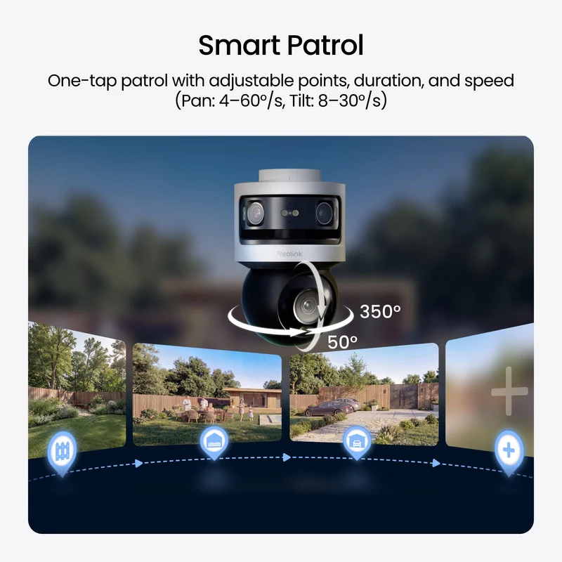 Reolink OMVI 3i PoE x2 Bundle RLN8-410 Triple-Lens Security Camera Auto Tracking