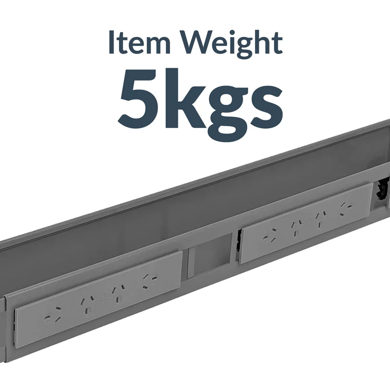 Desky Integrated Cable & Data Channel 10-Plug Space Grey