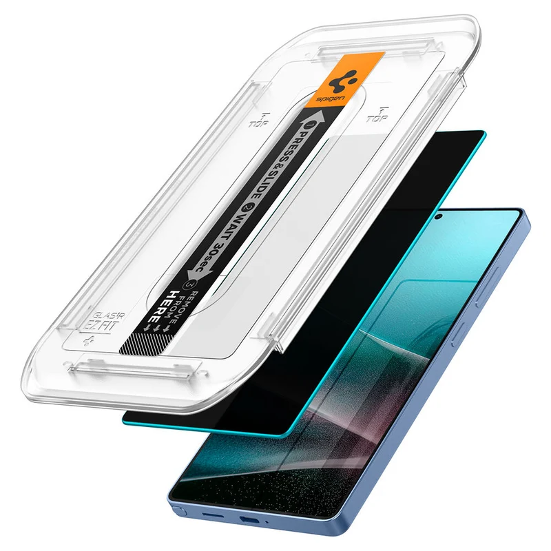 Spigen Samsung Galaxy S25 Ultra GLAS.tR EZ Fit HD Privacy 2PCS Screen Protector - Black