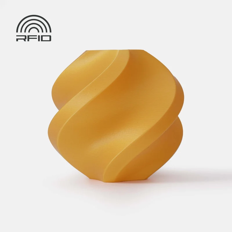 Bambu Lab PLA Basic 3D Printer Filament With Spool (Gold) [1kg]
