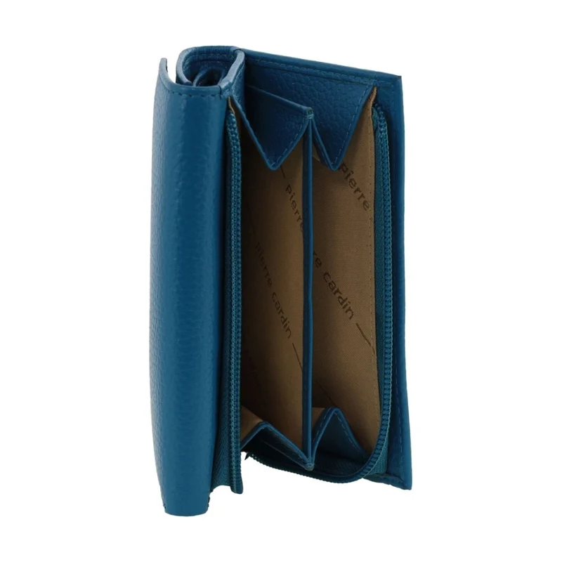 Pierre Cardin Women's Leather Tri-Fold Protected RFID Wallet Topaz 14cm