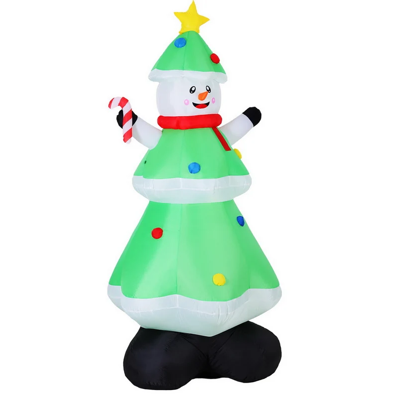 Jingle Jollys Christmas Inflatable Snowman Tree 2.75M Height LED Decorations Illuminated