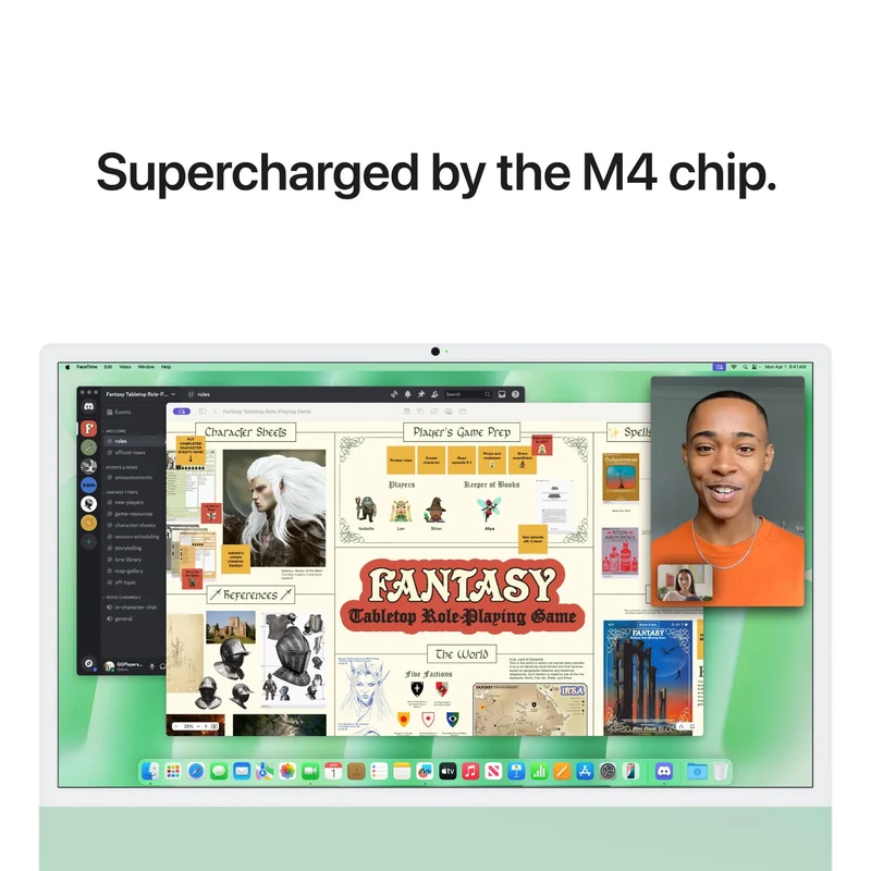 Apple iMac with Retina 4.5K Display 24-inch, M4 Chip 8-core 256GB (Green)[2024]