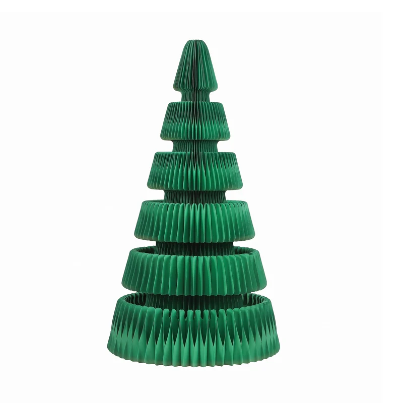 Jingle Jollys Paper Christmas Tree 111CM with Star Topper LEDs Xmas Decorations Kit Home Office Green
