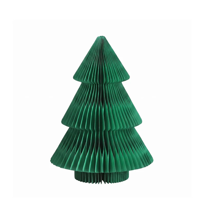 Jingle Jollys Paper Christmas Tree 47CM with Star Topper Xmas Decor Tabletop Green DIY Ornament Set