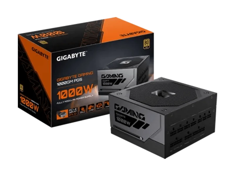 GIGABYTE GAMING 1000GM PG5 80+ Gold Cybenetics 1000W ATX3.1 Fully Modular Power Supply