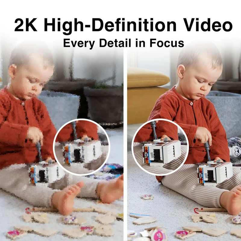 Connect Smart Home 2K Pan and Tilt Indoor Camera