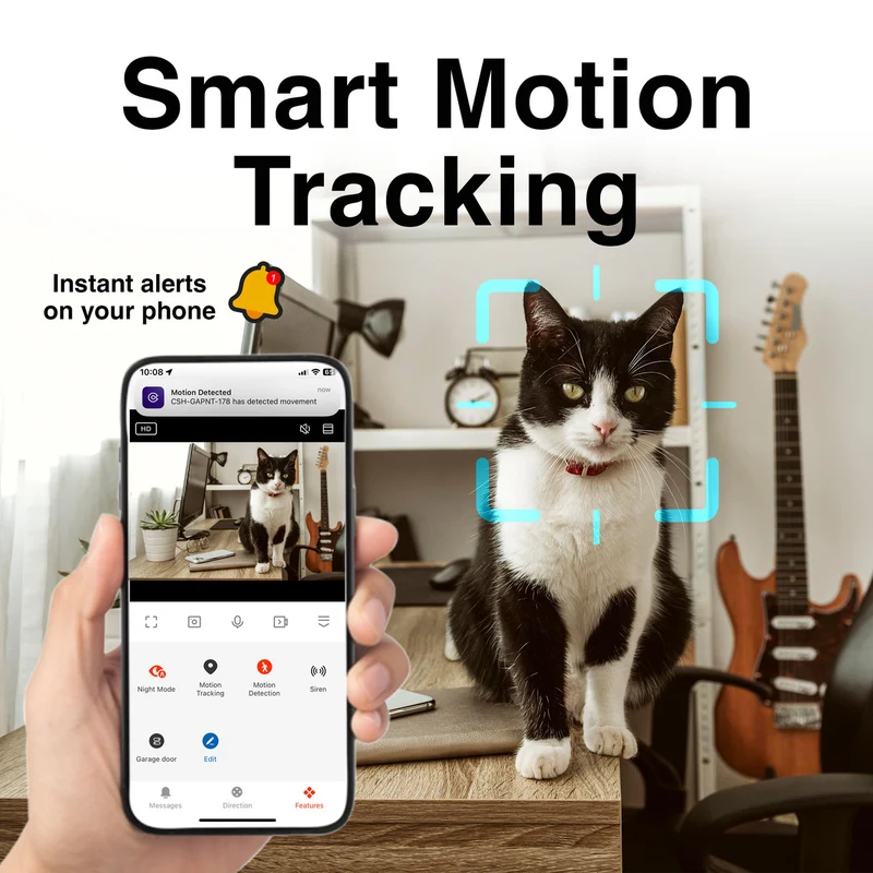 Connect Smart Home 2K Pan and Tilt Indoor Camera