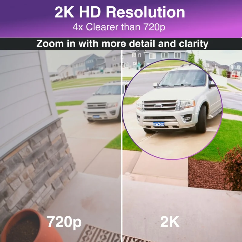 Connect Smart Home 2K Outdoor Security Camera 4 Pack