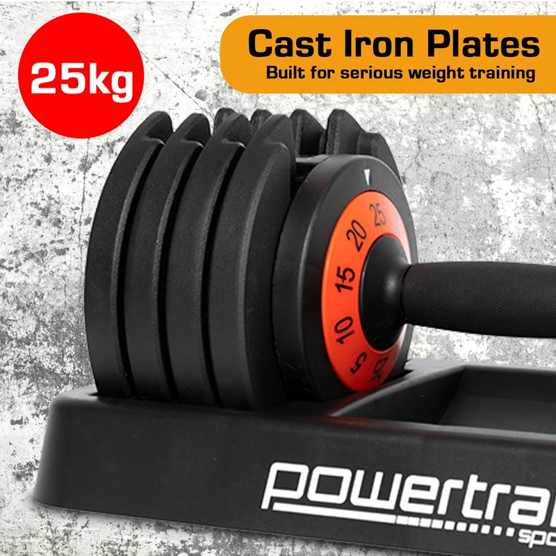 Powertrain 50kg GEN2 Pro Adjustable Dumbbell Set