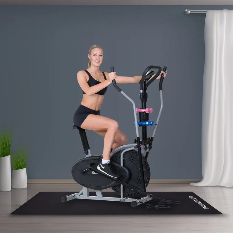 Powertrain 1.5m Exercise Treadmill Mat 5mm Thick Non-Slip EVA Floor Protector for Spin Bike Home Gym Equipment