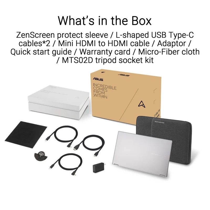 ASUS ZenScreen Duo Dual 14" OLED 360° Portable Monitor