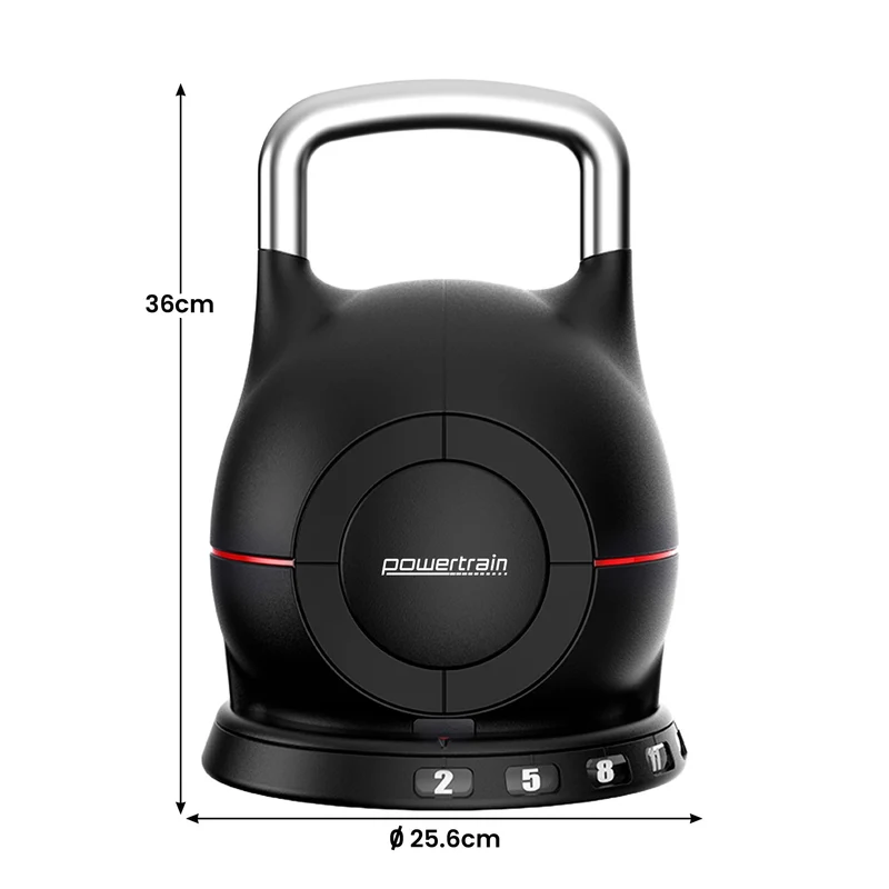 Powertrain Adjustable Kettlebell 20kg 7-in-1 Set