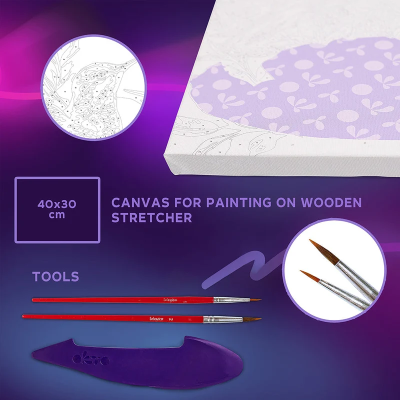Okto 3D Modeling+Painting Kit 30x40cm - Hummingbirds in Love
