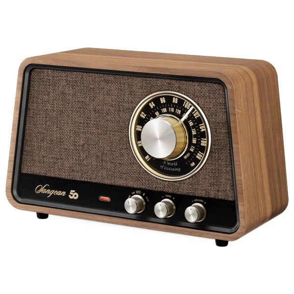 Sangean WR-101 AM/FM/BT Radio - Vintage Walnut