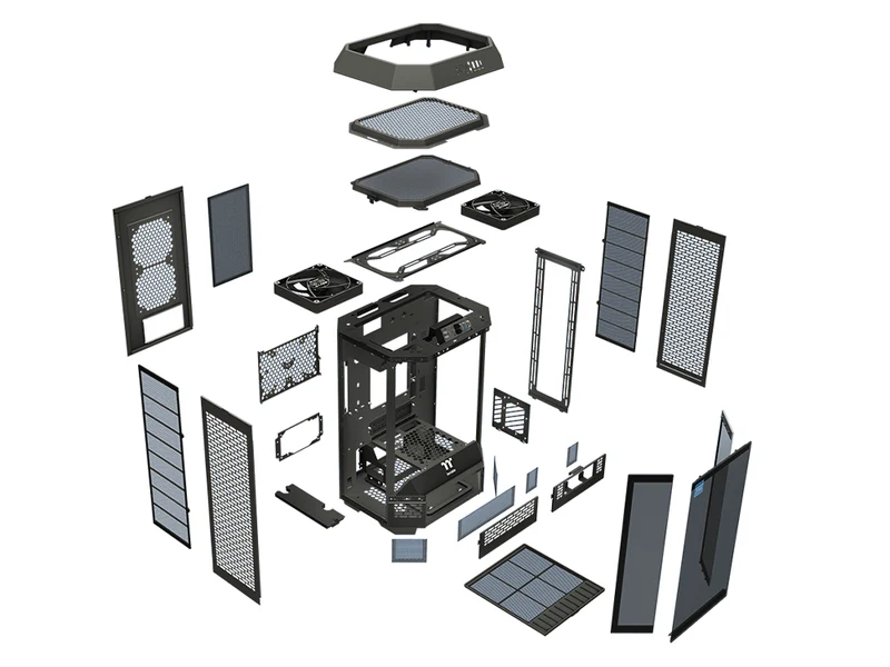 Thermaltake The Tower 300 TG mATX Case - Black (CA-1Y4-00S1WN-00)