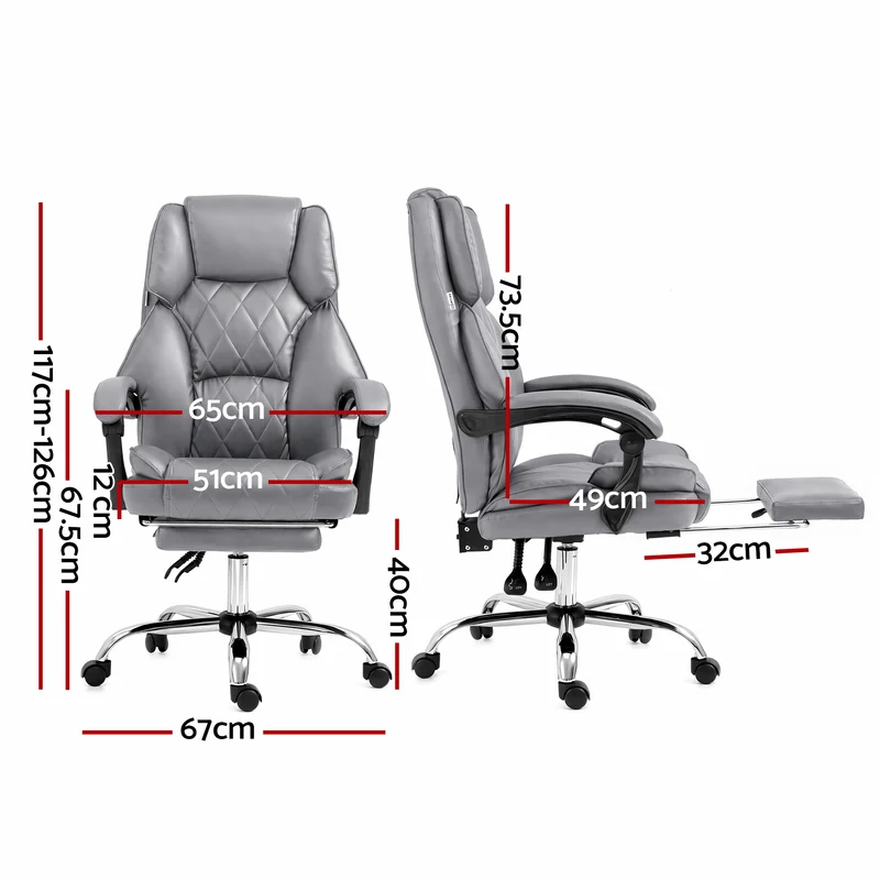 Artiss Executive Office Chair Footrest (Grey)