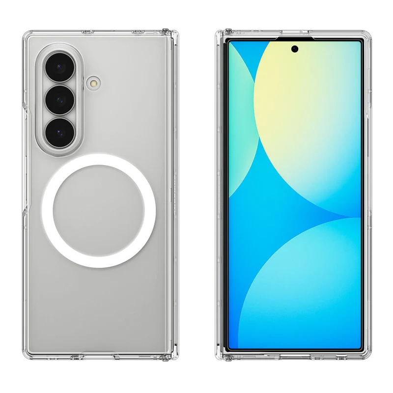 Spigen Galaxy Z Fold 8 Ultra Ultra Hybrid Pro (MagFit) Case (Clear Case / White Ring)
