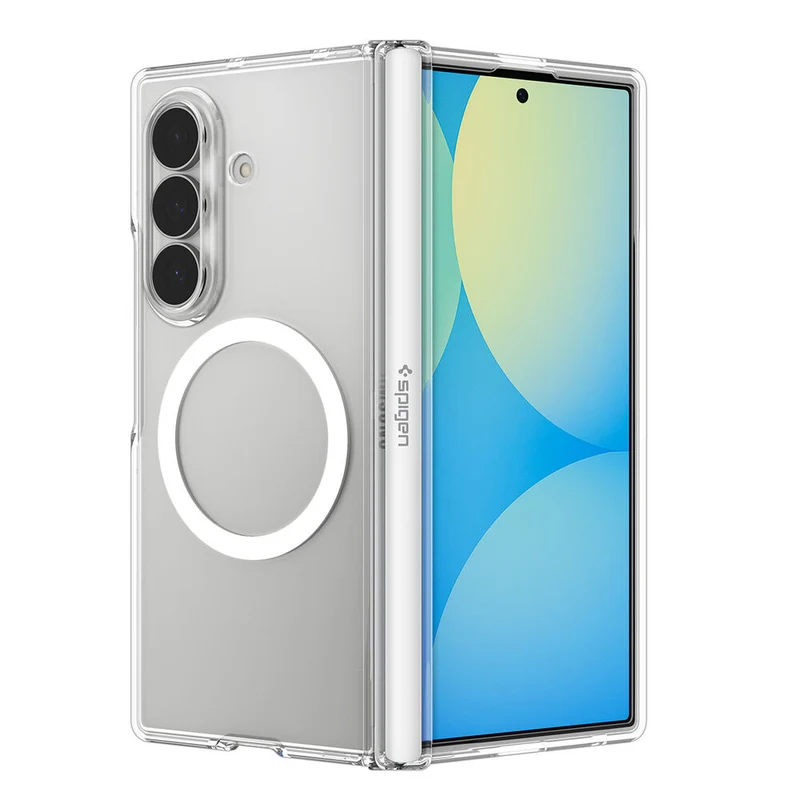 Spigen Galaxy Z Fold 8 Ultra Ultra Hybrid Pro (MagFit) Case (Clear Case / White Ring)