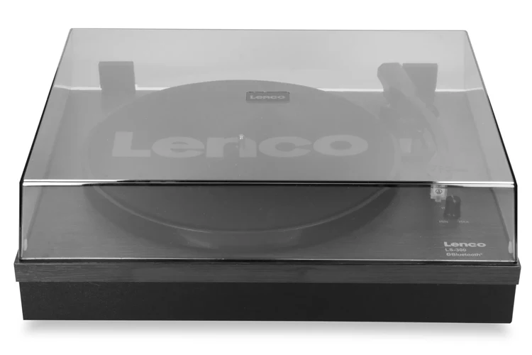 Lenco LS-300 Turntable with Bluetooth Connectivity & 2 Speakers (Black)