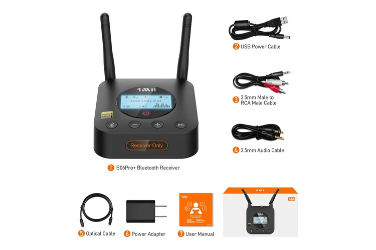 1Mii B06-Pro+ Bluetooth 5.0 Audio Receiver