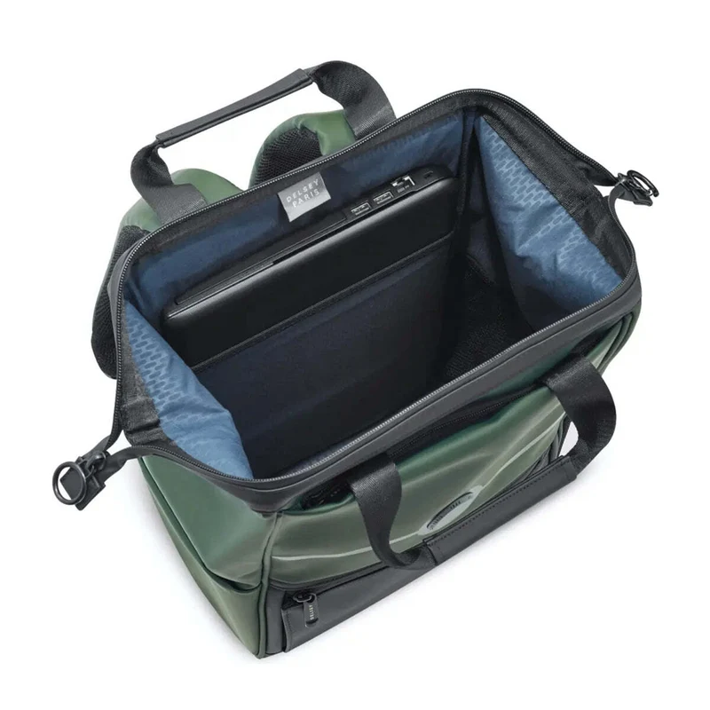Delsey Turenne Soft RFID 14" Laptop Backpack Green