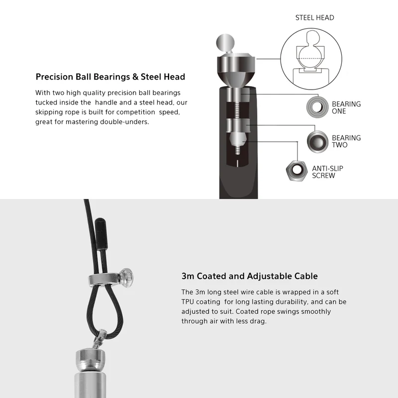 CORTEX Speed Skipping Rope (Black)