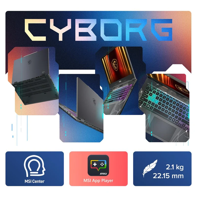 MSI Cyborg 15 15.6" FHD 144Hz Gaming Laptop (Intel Core 7 - 240H) [GeForce RTX 5050]