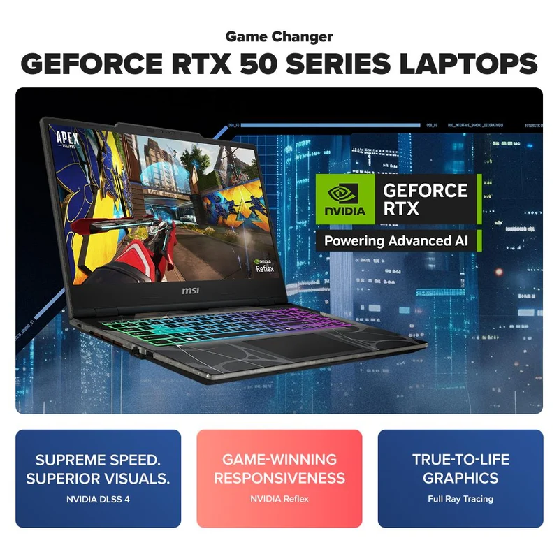 MSI Cyborg 15 15.6" FHD 144Hz Gaming Laptop (Intel Core 7 - 240H) [GeForce RTX 5050]