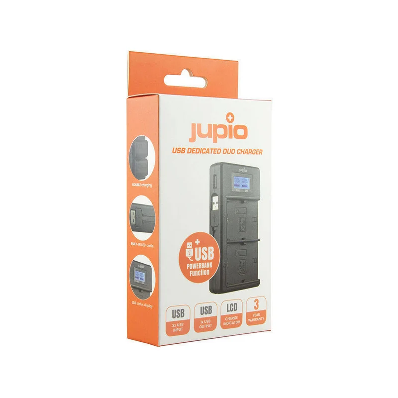 Jupio Dedicated Duo USB Charger with LCD For Nikon EN-EL15A Batteries