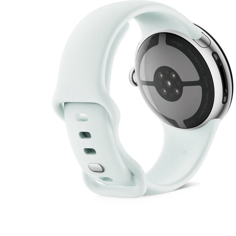 Google Pixel Watch 5 45mm LTE (Polished Silver/Fog Active Band 2nd Gen)