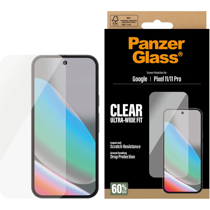 PanzerGlass Ultra-Wide Fit Screen Protector for Pixel 11/11 Pro