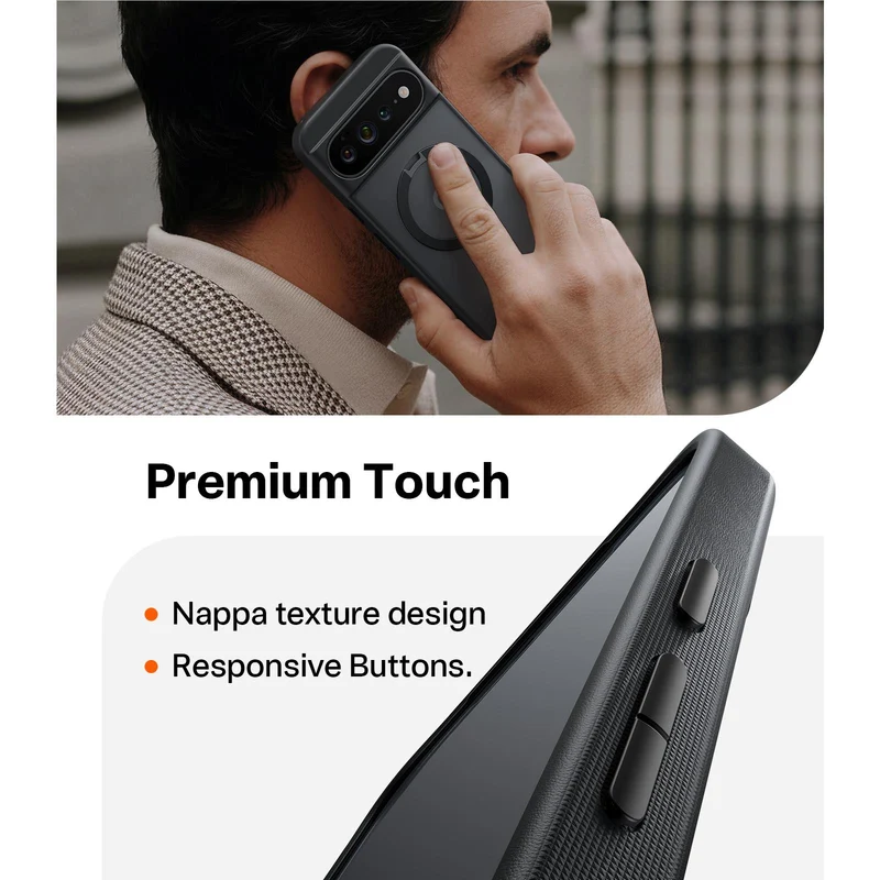 Torras Ostand Q3 Spin Case for Pixel 11 (Black)