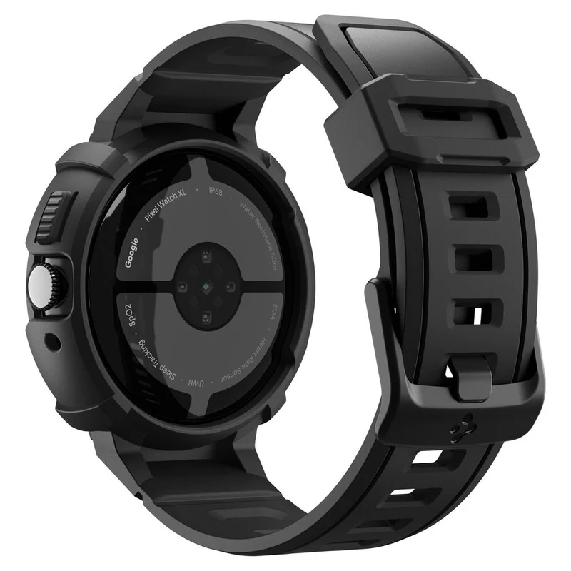 Spigen Pixel Watch 5/4 45mm Rugged Armor Pro Band Case with Stand (Black)