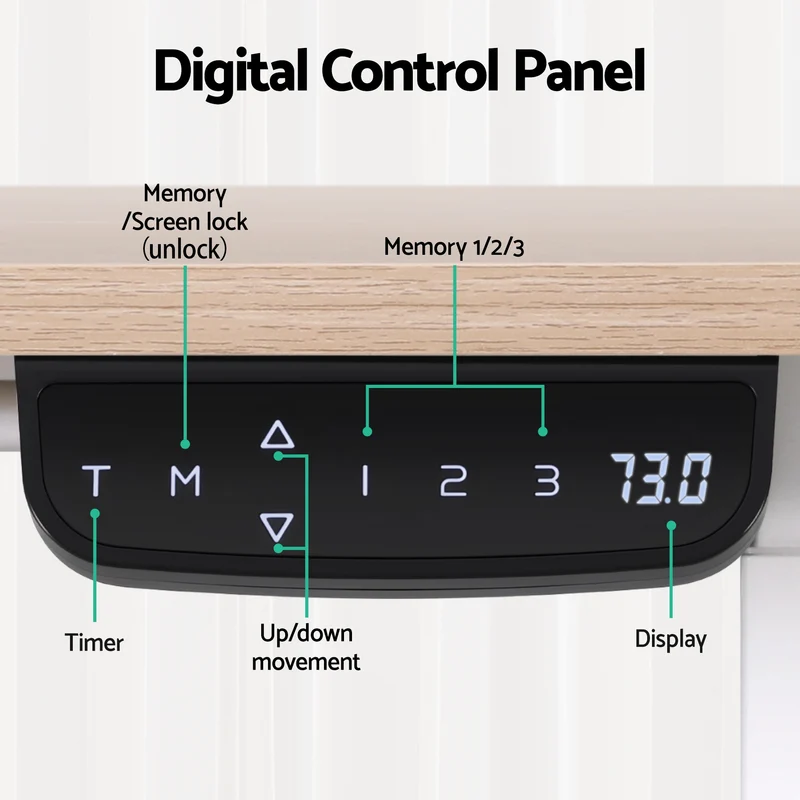Artiss Standing Desk Sit Stand Touch Control Electric Oak 140CM