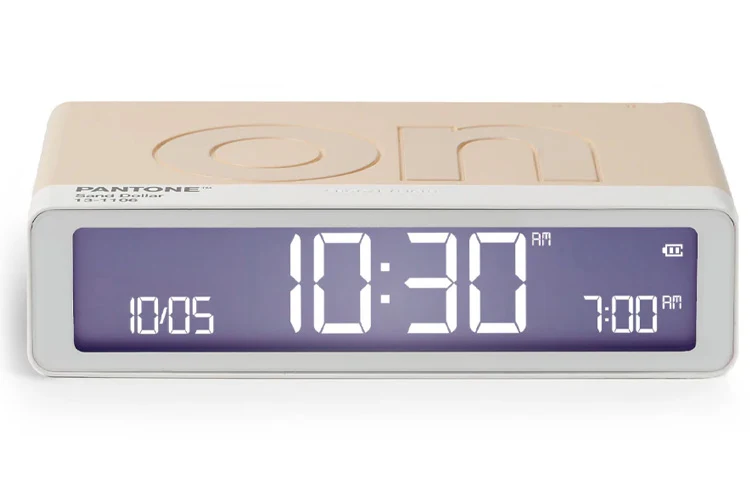 Lexon Flip Classic Reversible Alarm Clock PANTONE (Sand)