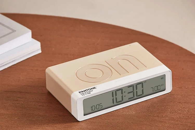 Lexon Flip Classic Reversible Alarm Clock PANTONE (Sand)