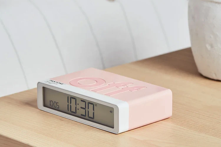 Lexon Flip Classic Reversible Alarm Clock PANTONE (Rose Pink)