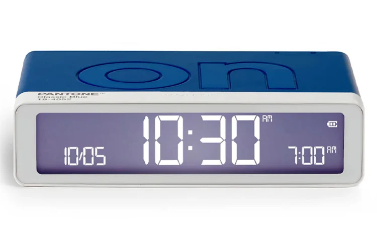 Lexon Flip Classic Reversible Alarm Clock PANTONE (Classic Blue)