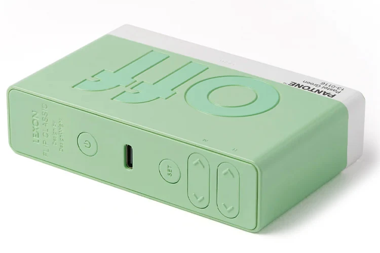 Lexon Flip Classic Reversible Alarm Clock PANTONE (Green)