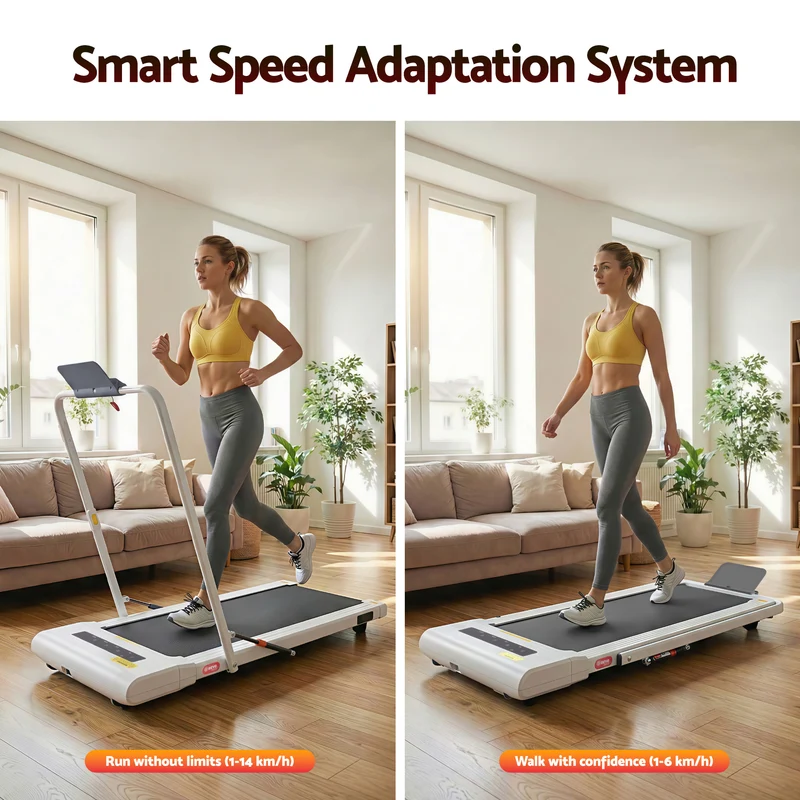 Everfit Treadmill Electric Walking Pad Under Desk Home Gym Fitness 400mm (White)