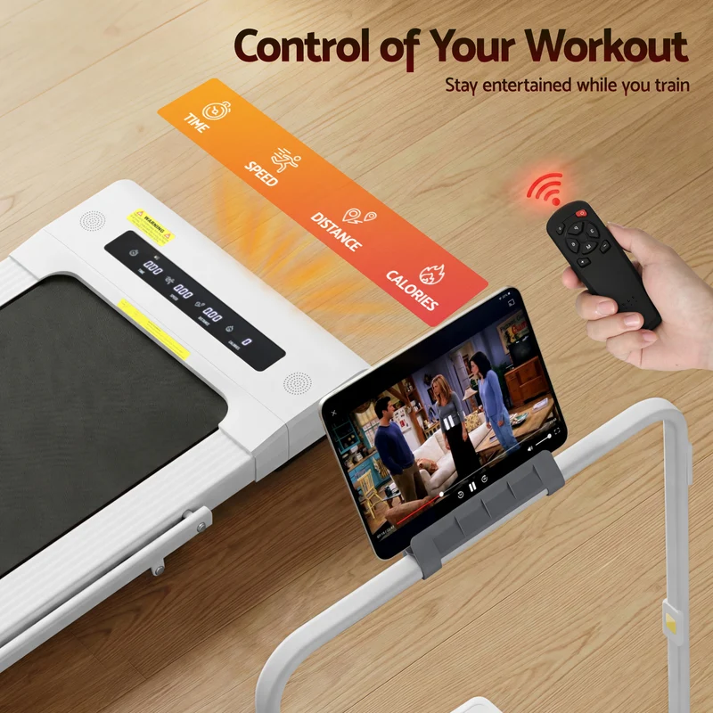 Everfit Treadmill Electric Walking Pad Under Desk Home Gym Fitness 400mm (White)
