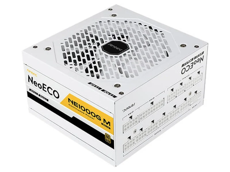 Antec NeoECO Gold M NE1000G M 1000W 80+ Gold Fully Modular ATX 3.0 Power Supply - White