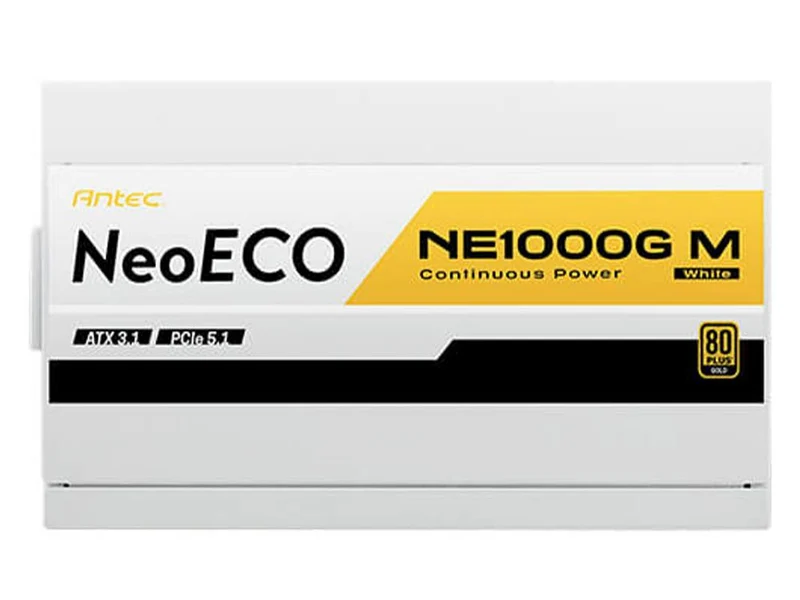 Antec NeoECO Gold M NE1000G M 1000W 80+ Gold Fully Modular ATX 3.0 Power Supply - White