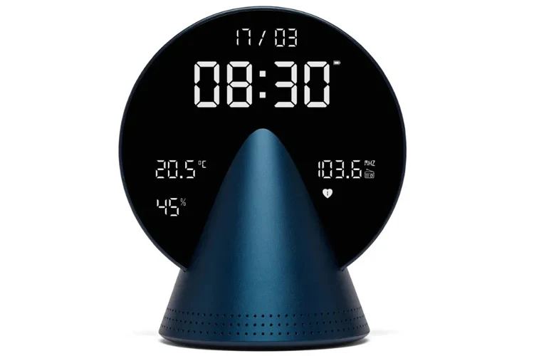 Lexon Conic Radio Alarm Clock With FM Bluetooth Speaker - Blue